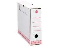 Boîte archives Carton Bruneau - Dos 8 cm - Haute résistance - Blanche