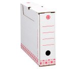 Boîte archives Carton Bruneau - Dos 8 cm - Haute résistance - Blanche