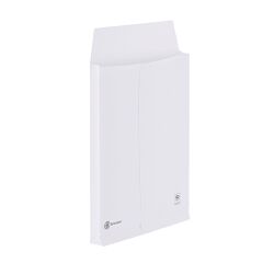 Bruneau - 3 cm weißer Faltentasche 229 x 324 mm 120 g mit Fenster 50 x 105 mm - Packung mit 50 Stück