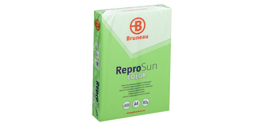 Papel color A4 80 g Bruneau Reprosun colores vivos - Paquete de 500 hojas