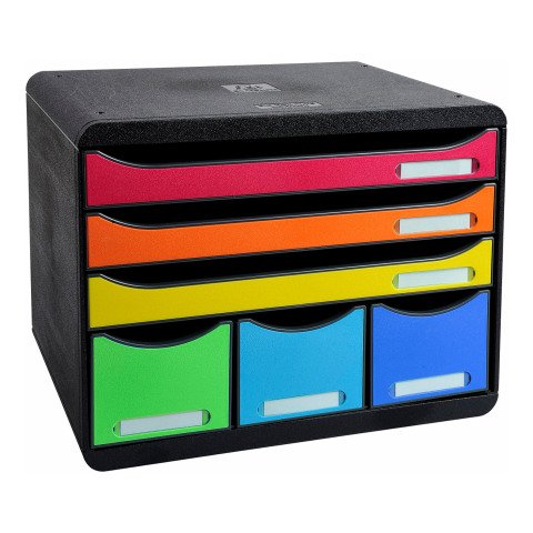 Módulo de archivo de 6 cajones Exacompta Iderama Store Box multicolor