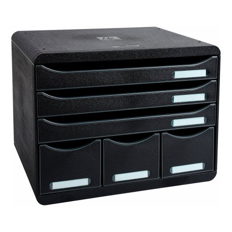 Módulo de archivo de 6 cajones Exacompta Iderama Store Box negro