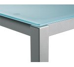 Table de réunion rectangulaire modulaire en verre aigue-marine L 160 x P 80 cm - Next