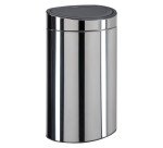 Poubelle 40 litres Brabantia Touch Bin ovale inox brillant