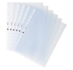 Pochettes perforées Bruneau A4 polypropylène grainé 9/100e - Boîte de 100