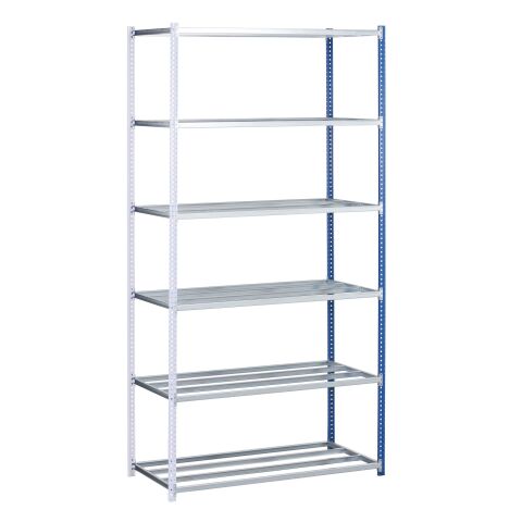Estantería industrial Pro modelo adicional alto 250 cm ancho 125 cm x fondo 60 cm / Azul