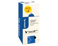 Pack de 16 stylos roller PILOT V-BALL 0.7 mm capuchon + 4 offerts