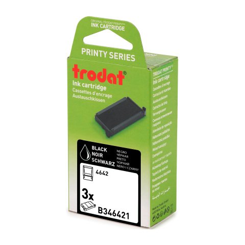 Almohadilla Printy 6/4642 Trodat - Lote de 3 negro