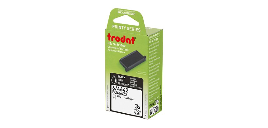 Cassette d'encrage printy 6/4642 Trodat - Lot de 3