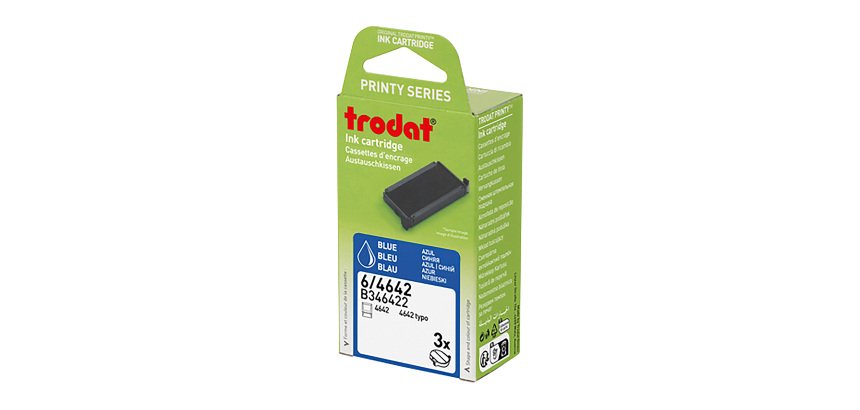 Cassette d'encrage printy 6/4642 Trodat - Lot de 3