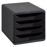 Classification box Exacompta Big Box 4 drawers black case