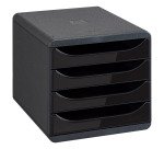 Module de classement Exacompta Big Box 4 tiroirs coffre noir