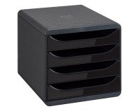 Klasseerbox Exacompta Big Box 4 laden zwarte koffer