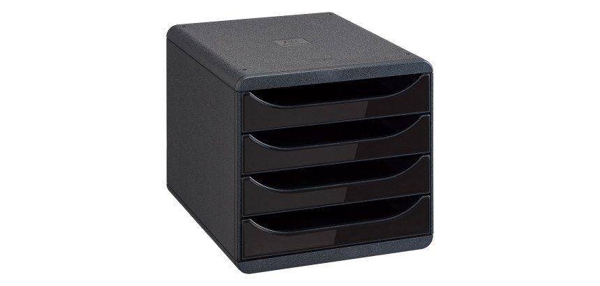 Module de classement Exacompta Big Box 4 tiroirs coffre noir