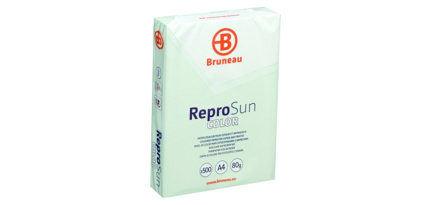 Papier A4 couleurs pastel 80 g Bruneau Reprosun - Ramette de 500 feuilles