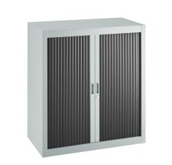 Armoire à rideaux démontables Economique 100 x 90 cm corps gris clair