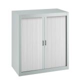 Armoire à rideaux démontables Economique 100 x 90 cm corps gris clair