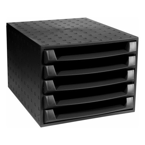 Módulo archivador de 5 cajones Skandi The Box de Exacompta negro