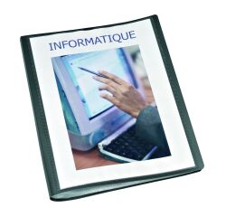 Customizable document protector, extra thin, 40 pockets