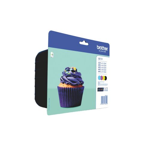 Brother LC123 Pack cartuchos originales negro + tricolor (4 x 600 páginas)