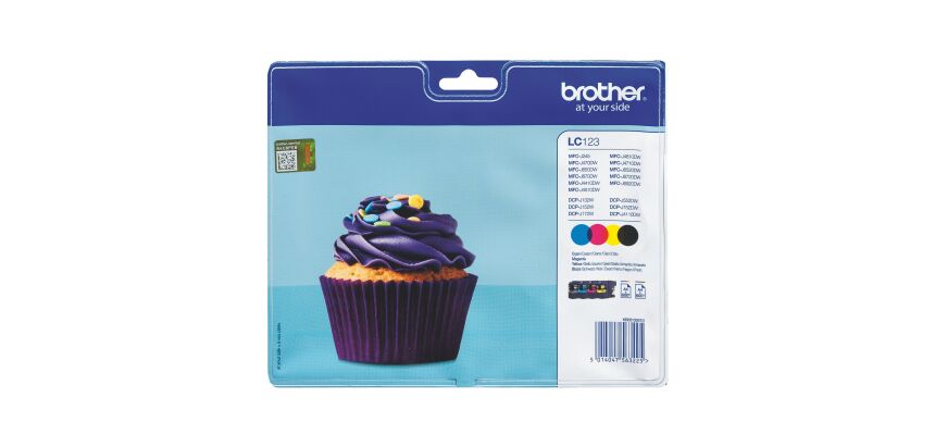 Brother LC123 Pack cartouche de 4 couleurs pour imprimante jet d'encre