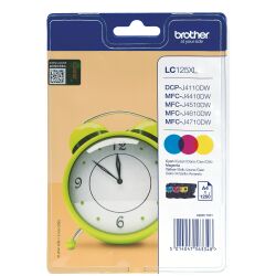 Brother LC125XL Pack de 3 cartouches couleurs haute capacité pour imprimante jet d'encre