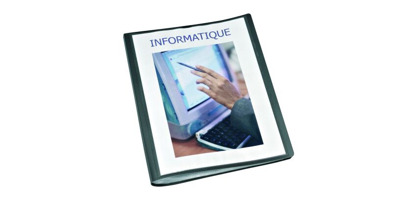Extra platte personaliseerbare documentbeschermer Viquel A4 10 hoesjes