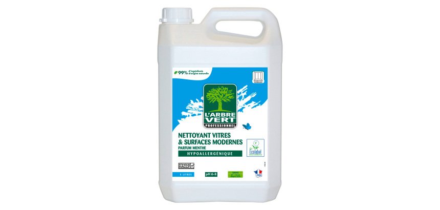 Nettoyant vitres L'Arbre Vert professionnel - Bidon de 5 L