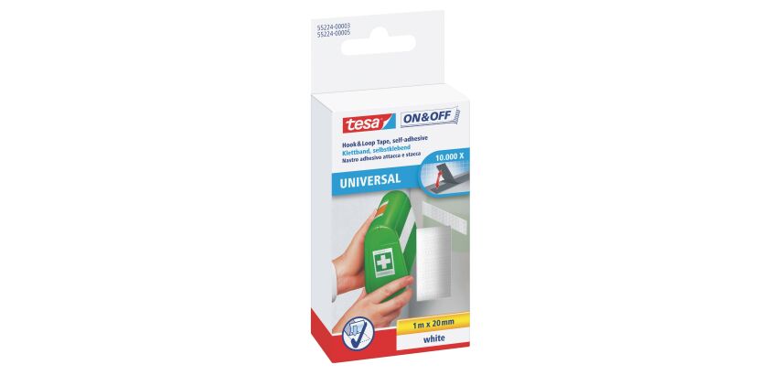 Wandbevestiging velcro Tesa wit