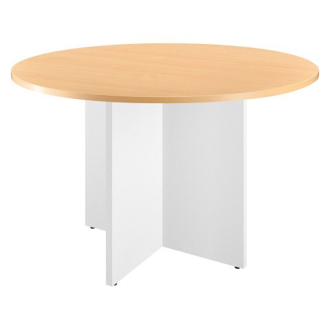 Mesa redonda Haya 120 cm patas en cruz Excellens / Blanco
