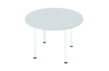 Mesa Redonda 120 cm Excellens Blanca Patas tubo 