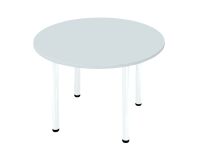 Mesa Redonda 120 cm Excellens Blanca Patas tubo 