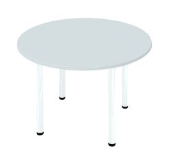 Mesa Redonda 120 cm Excellens Blanca Patas tubo 