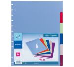 Intercalaires neutres à onglets couleurs Viquel - paquet de 6