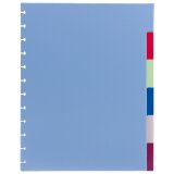 Set 6 gekleurde neutrale tabbladen A4 Viquel plastic