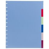 Intercalaire neutre multicolore A4 Viquel plastique 6 onglets - 1 jeu