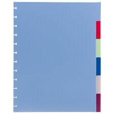 Intercalaire neutre multicolore A4 Viquel plastique 6 onglets - 1 jeu