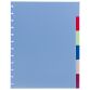 Set of 6 multicoloured neutral dividers A4 Viquel plastic