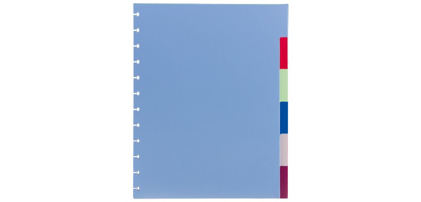 Set of 6 multicoloured neutral dividers A4 Viquel plastic