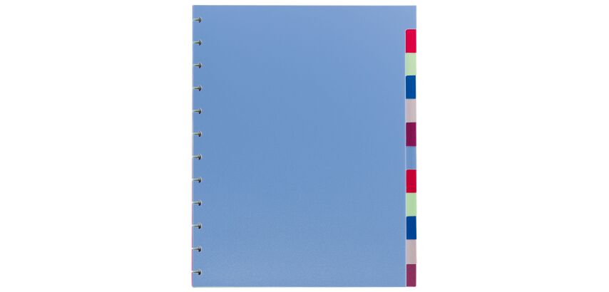 Set of 12 multicoloured neutral dividers A4 Viquel plastic
