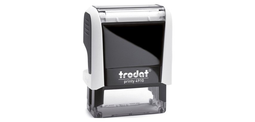 Tampon texte personnalisable Printy 4910 Trodat monochrome 2 lignes