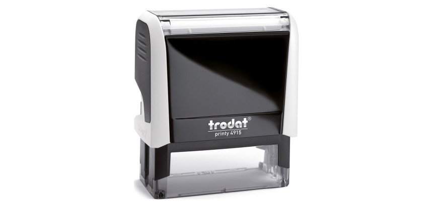 Trodat Printy 4915 sello con texto personalizable 8 líneas 70 x 25 mm monocromo
