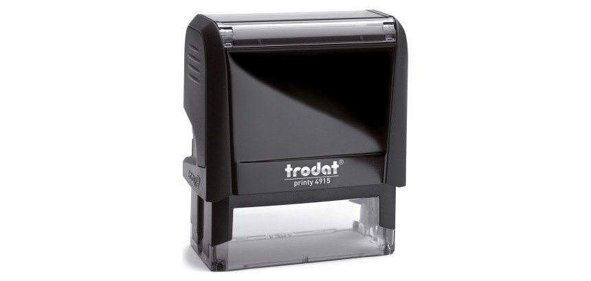 Trodat Printy 4915 sello con texto personalizable 8 líneas 70 x 25 mm monocromo