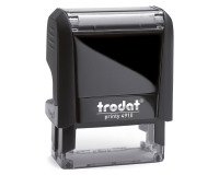 Tampon texte personnalisable Printy 4910 Trodat monochrome 2 lignes - Noir