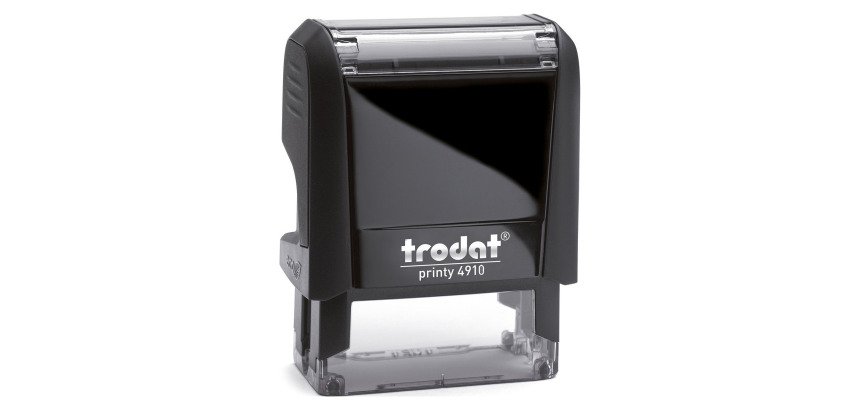 Tampon texte personnalisable Printy 4910 Trodat monochrome 2 lignes