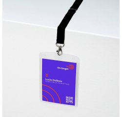 Grote badges met lint Avery 148 x 105 mm - Doos van 10