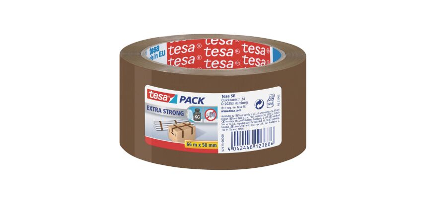 Ruban adhésif havane PVC Tesa 50 mm x 66 m