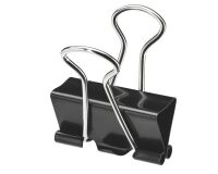 Pinza doble clip negra 32 mm Caja de 10