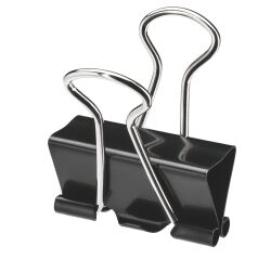 Pinza doble clip negra 32 mm Caja de 10