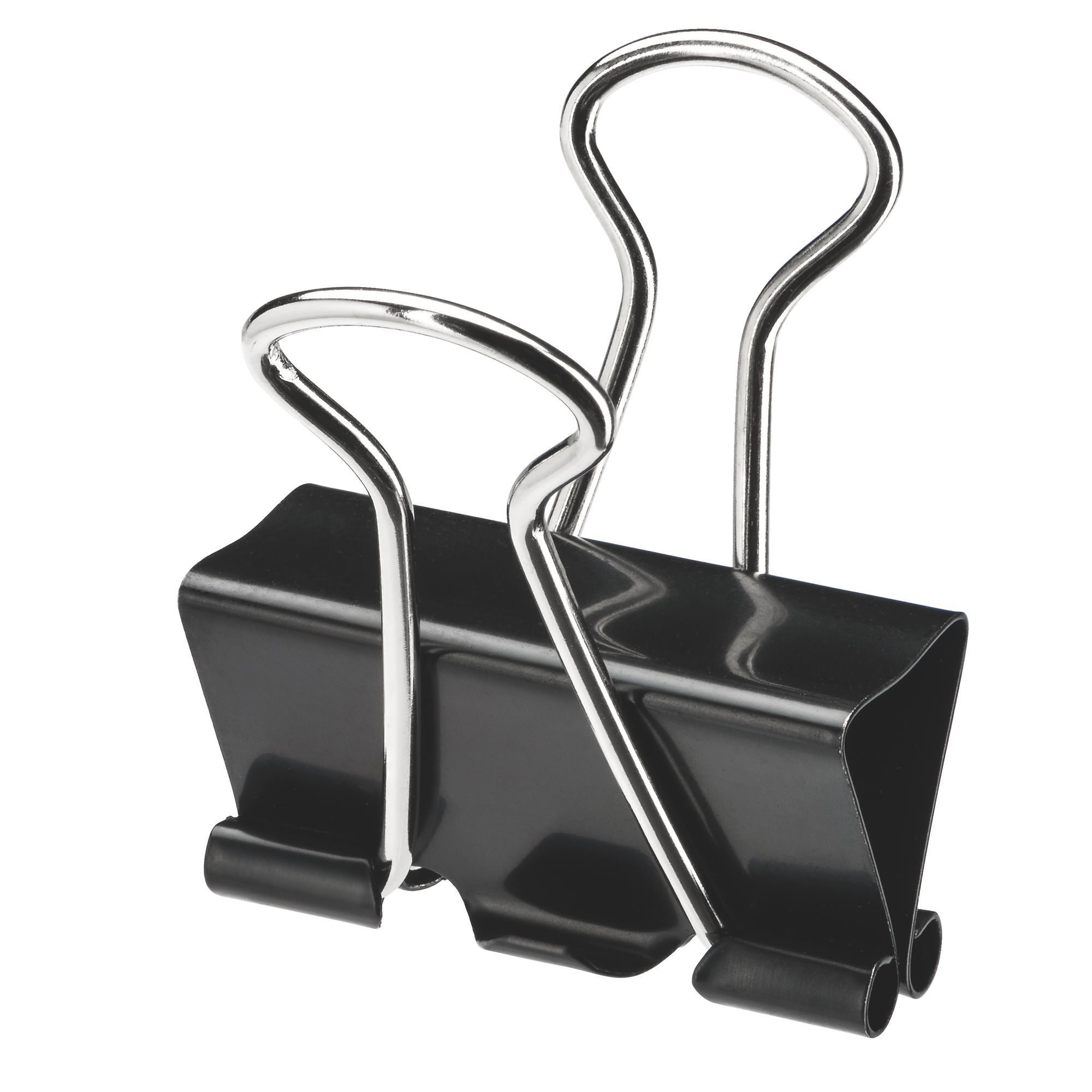 12 Pinces Double-Clip 32 Mm - Métal Noir Pour Documents, Capacité 10 Mm - Organisation Bureau Et école
